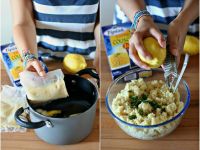 Crocchette di mozzarella e cous cous al limone e basilico